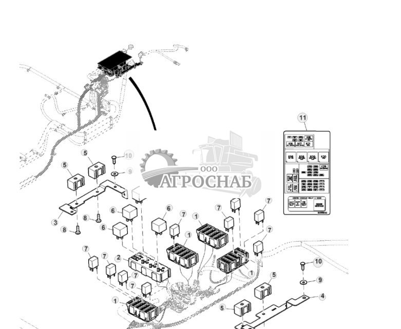 Центр нагрузки, жгут проводов, кабина, PowrReverser™ (44) - ST835703 259.jpg